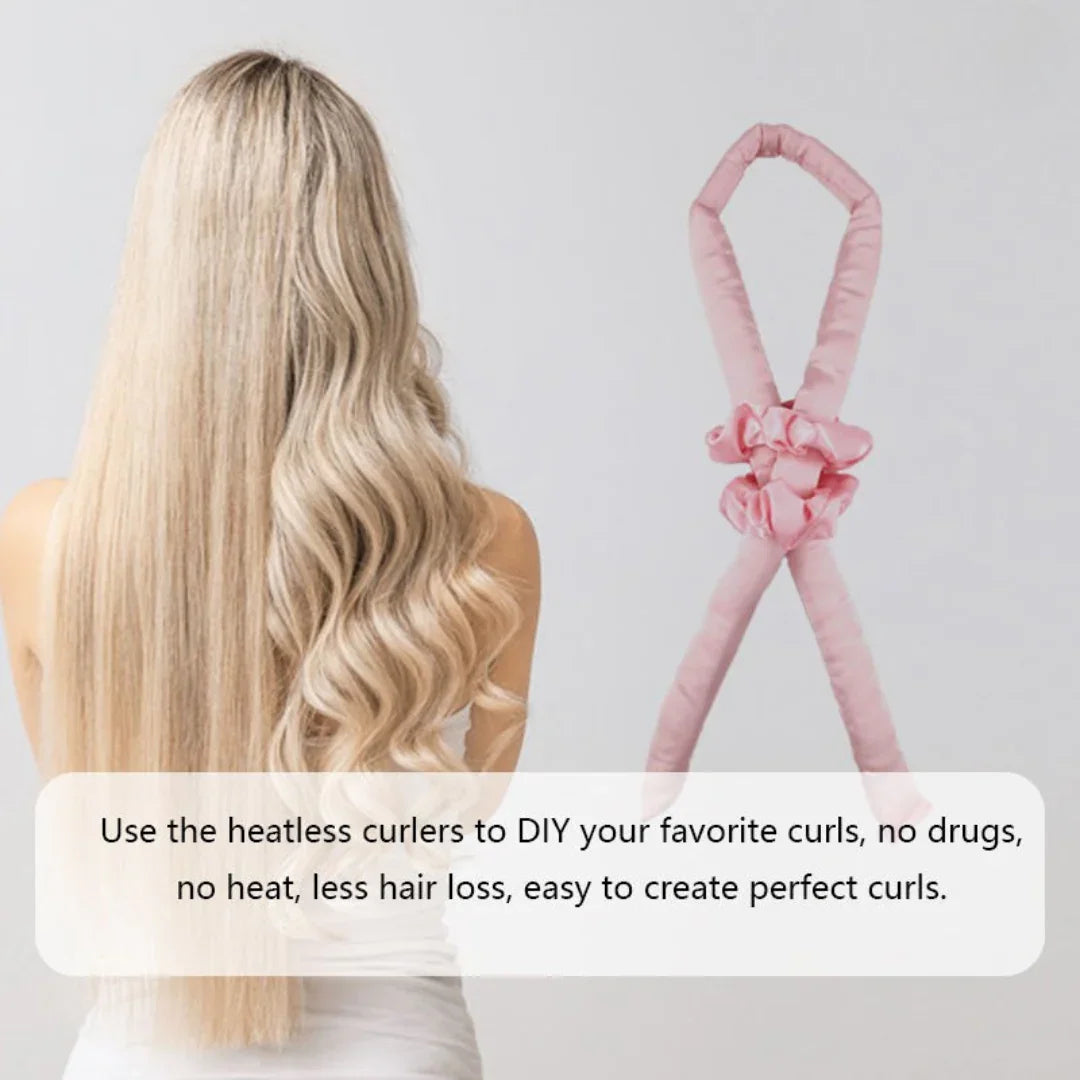 Headband Heatless Hair Curl Curling Ribbon Silk Hair Curlers