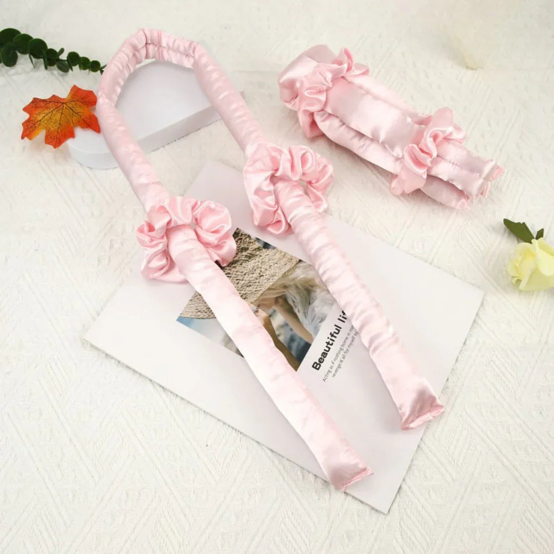 Headband Heatless Hair Curl Curling Ribbon Silk Hair Curlers