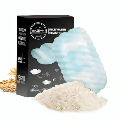 Rice Water Shampoo Soap – Organic Vegan Soap for Strong, Shiny & Healthy Hair